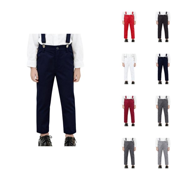 Boys Pants Boys Dress Pants for School and formal Occasions Flat Front Trousers With Adjustable Waistband Durable Twill Fabric Classic Fit for Everyday Wear and Events