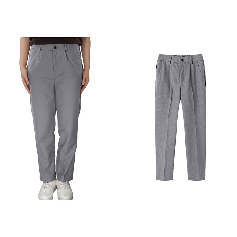 Boys' Pants Boys Grey Dress Pants Slim Fit Comfortable School Uniform  Trousers Size 11-12 Years Boys Clothes - Walmart.com