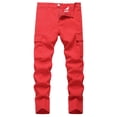 thumbnail image 1 of Boys Pants Boys Jeans High Street Fashion Stretch Denim Long Pants Casual Versatile Wear for Kids Spring Autumn, 1 of 7