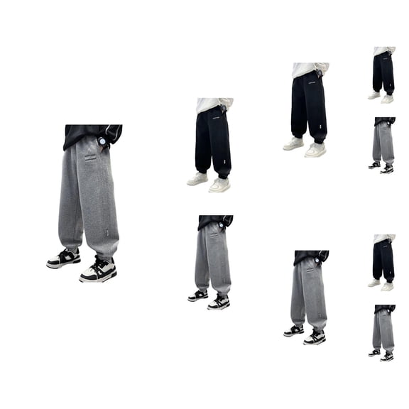 Boys Pants Boys Joggers Casual Drawstring Sweatpants Athletic Pants with Elastic Waist for Kids Youth Daily Training