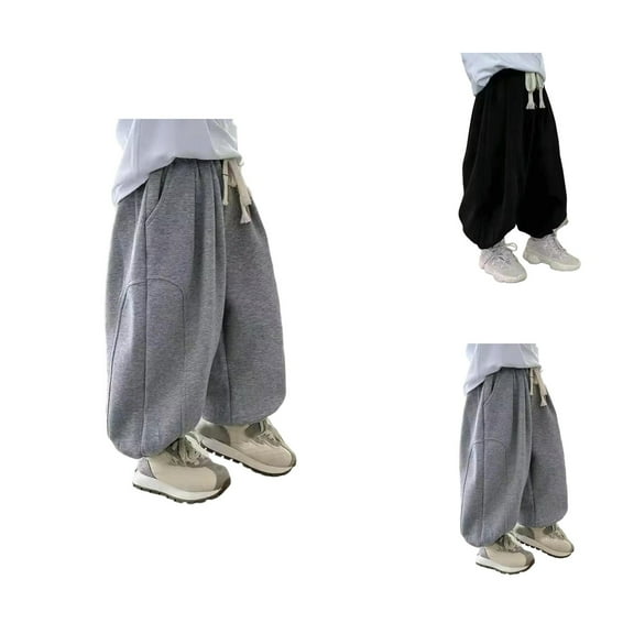 Boys Pants Boys Jogger Pants Casual Sweatpants with Elastic Waist and Drawstring Tapered Pants for Spring Summer Daily Wear