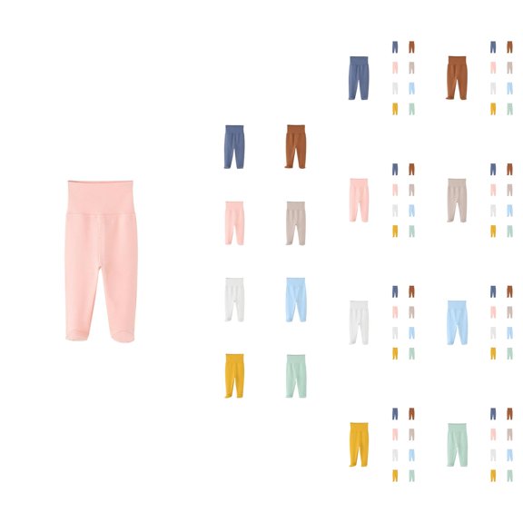 Boys Pants Boys Jumpsuit High Waist Footed with Crotch Snap Closure for Everyday Comfort and Movement