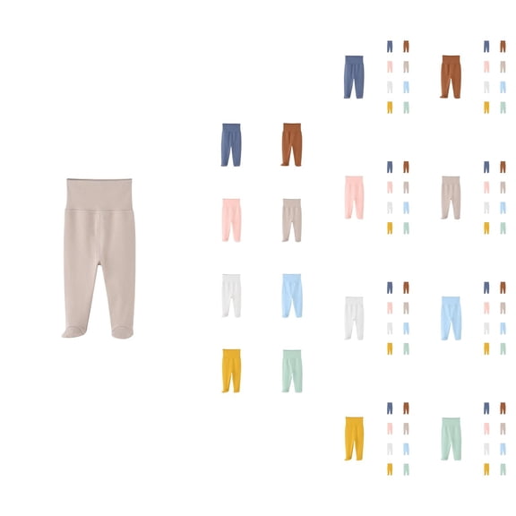 Boys Pants Boys Jumpsuit High Waist Footed with Crotch Snap Closure for Everyday Comfort and Movement