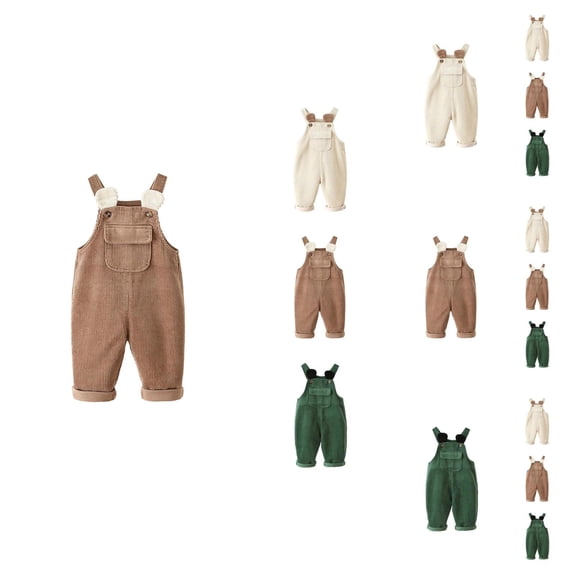 Boys Pants Boys Overalls Corduroy Dungarees for Toddlers and Kids with Adjustable Strap Design Childrens Casual Wear