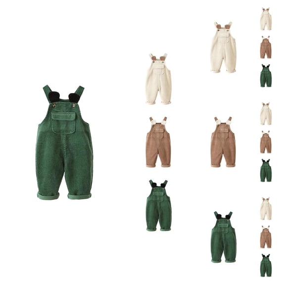 Boys Pants Boys Overalls Corduroy Dungarees for Toddlers and Kids with Adjustable Strap Design Childrens Casual Wear