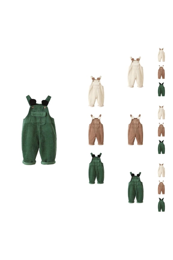Boys Pants Boys Overalls Corduroy Dungarees for Toddlers and Kids with Adjustable Strap Design Childrens Casual Wear