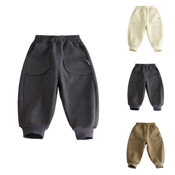 Boys Pants Boys Winter Insulated Thermal Joggers Thick Warm Lined Pants With Soft Interior for All Day Play and Cold Weather Comfort