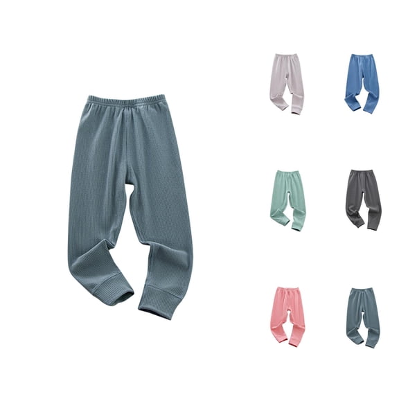 Boys Pants Boys Winter Sweatpants Warm Ribbed Joggers Solid Color Casual Pants for Kids Cold Weather Activewear for Daily Outdoor Use