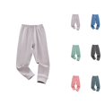 thumbnail image 1 of Boys Pants Boys Winter Sweatpants Warm Ribbed Joggers Solid Color Casual Pants for Kids Cold Weather Activewear for Daily Outdoor Use, 1 of 3