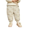 thumbnail image 1 of Boys Pants,Boys Winter Thermal Down Pants with Adjustable Features for Outdoor Cold Weather Play and School Activities Comfort,Girls Pants,02 Beige,9-12 Months, 1 of 5