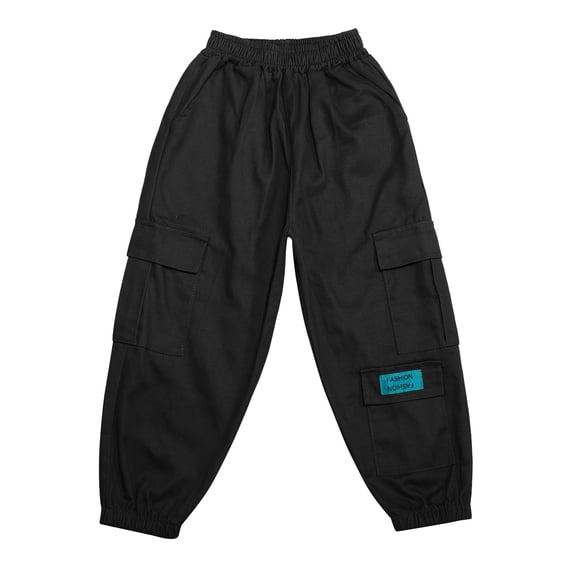 Boys Pants Casual Cargo Pants Loose Fashion Sweatpants Sports Joggers Activewear Trousers with Pocket Kid Clothing , 9-10 Years / 130