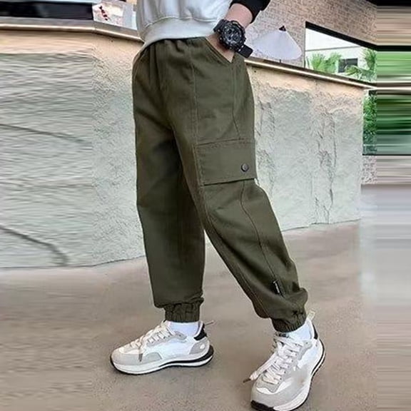 Boys Pants Casual Cargo Trousers Comfortable Loose Summer Style Activewear for Sports and Outdoor Activities