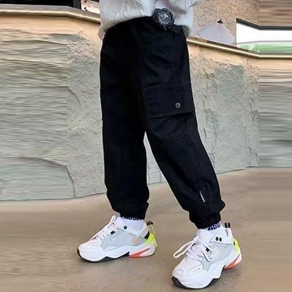 Boys Pants Casual Cargo Trousers Comfortable Loose Summer Style Activewear for Sports and Outdoor Activities