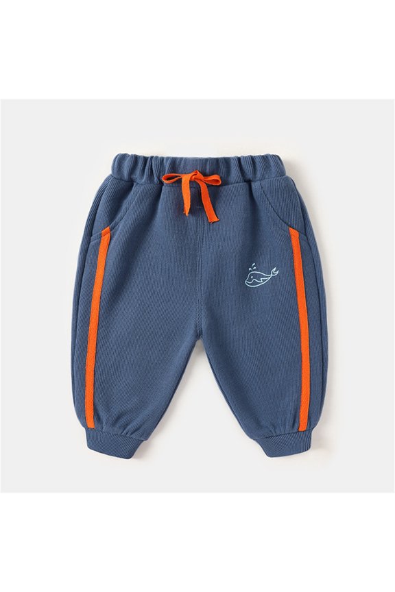 Boys Pants Children Toddler Cute Cartoon Animals Print Patchwork Trousers