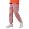 thumbnail image 1 of Boys Pants,Childrens Hiking Trousers Waterproof Outdoor Trekking Pants Elasticated Waist Thicken Jogging Bottoms for Boys Girls,Girls Pants,02 Pink,11-12 Years, 1 of 9