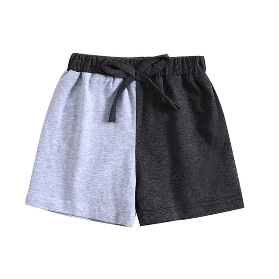 Boys Pants Drawstring Elastic Patchwork Print Shorts Breathable Casual Wear 18-24 Months