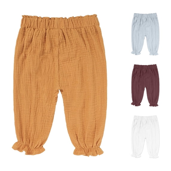 Boys Pants Elastic Waist Jogger Baggy Solid Pants Essentials Outfits 4-5 Years