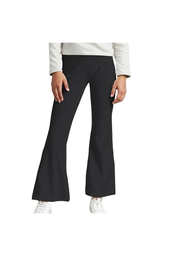 Boys Pants,High Waist Flared Yoga Teen Girls Stretch Bootcut Leggings Athletic Dance Workout,Boys Athletic Pants,Black,13-14 Years