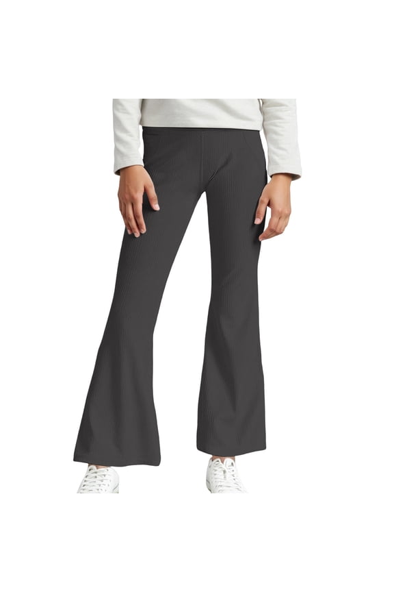 Boys Pants,High Waist Flared Yoga Teen Girls Stretch Bootcut Leggings Athletic Dance Workout,Boys Khaki Pants,Grey,9-10 Years