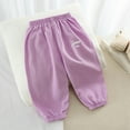 thumbnail image 1 of Boys Pants Kids' Linen With Elastic Waist Long Skin Friendly Trousers, 1 of 3