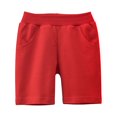 thumbnail image 1 of Boys Pants Kids Soild Casual Fashion Beach Sports Cargo Shorts Clothes Shorts For Boys Red 3 Years-4 Years, 1 of 3