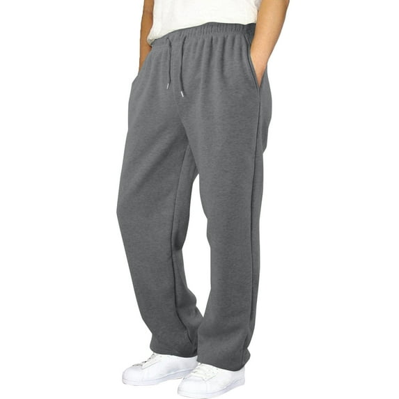 Boys Pants,Kids' Wide Leg Sweatpants Drawstring Waist Solid Color Casual Pants Comfortable Lounge Wear Loose Fit Style,Uniform Pants for Boys,Grey,15-16 Years