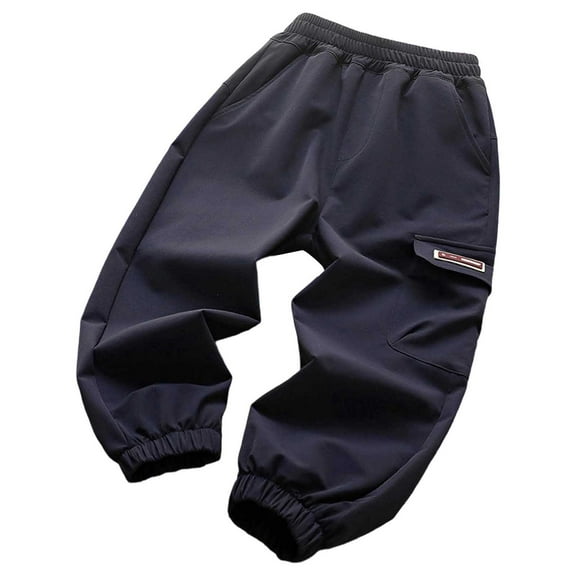 Boys Pants,Overalls Children Proof Pants Boys Lightweight Spring Summer Casual,Boys Jogger Pants,Navy,120