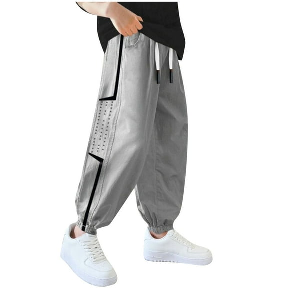 Boys Pants Size 12 Kids Boys Baggy Jeanschildren's Clothing Boy's Summer Pants New Mid Size Children's Summer Thin Sports Pants Summer Mosquito Proof Cropped Pants