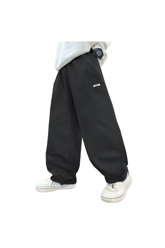 Boys Pants Size 7 Dress Pants for School Uniform Ages 4-18 â Navy/Charcoal Formal Suit Long Pants for Kids, Crisp Structured Childrenâs Dress Trousers, for Ceremonies & Class