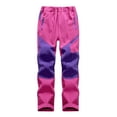 thumbnail image 1 of Boys Pants Size 7Kids Baby Boys Girls Patchwork Ski Pants Suit Pocket Thicken Warm Trouser Pants Regular Ski Pants Casual Pants Pink, XS, 1 of 4