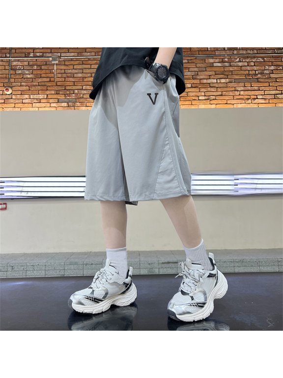 Boys Pants Summer Lightweight Athletic Shorts for Everyday Casual Wear - Comfortable Kidswear for Outdoor Play and School Prep, 2-3 Years, Grey