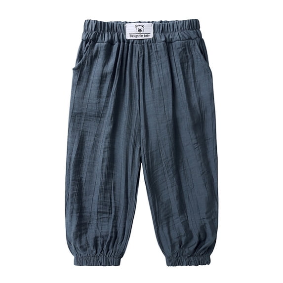 Boys Pants Toddler Casual Basic Soft Spring Summer Comfy Linen Activewear