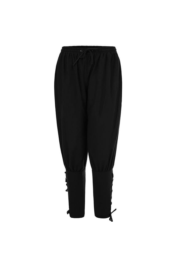 Boys' Pants Toddler Kids Boys Halloween Pirate Breeches Renaissance Historical Dress Up for Theme Party Elastic Waist Baby Pants Black 8 Years-9 Years