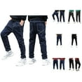 thumbnail image 1 of Boys Pants Wide Leg Jeans Boys Cargo Pants Stretch Elastic Waist Comfortable Twill Joggers for School Kids Active Play Durable Lightweight Casual Wear, 1 of 7