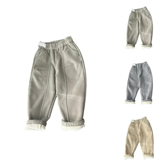 Boys Pants Winter Lined Trousers with Thermal Warmth for Everyday Casual Outdoor Wear Kids 2-10 Years Boys Pants Fall