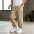 thumbnail image 1 of Boys Pants with Pockets Boys Linen Pants Casual Baggy Slim Fit Pant with Pockets 2026 Loose Bottoms Summer Vacation Outfits Teen Boy Clothes, 1 of 3