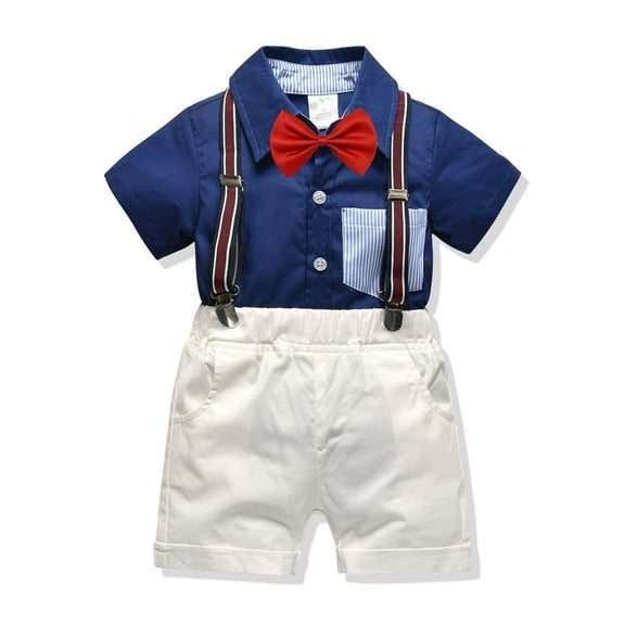 Boys Party Matching Bow with Shorts Set
