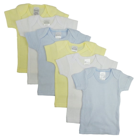 Boys Pastel Variety Short Sleeve Lap T-shirts 6 Pack