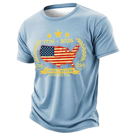 Boys Patriotic Graphic T Shirt Fourth Of July Celebration Kids Print Tee Youth Short Sleeve Shirt Clothes