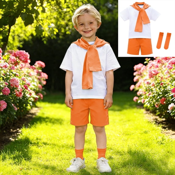 Boys Performance Outfit Dress up Kids Preschool Graduation T-Shirt Casual Shorts Sets Boys Children's Day Outfit Dress up Photo 6-7 Years