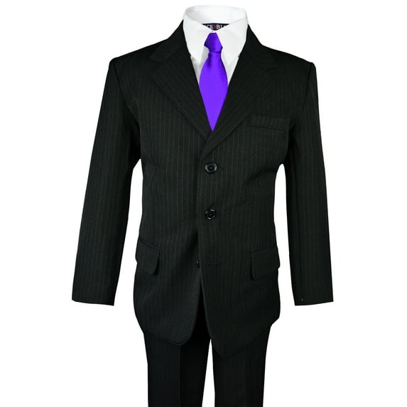 Boys Pinstripe Suit with Matching Tie Size 2-20