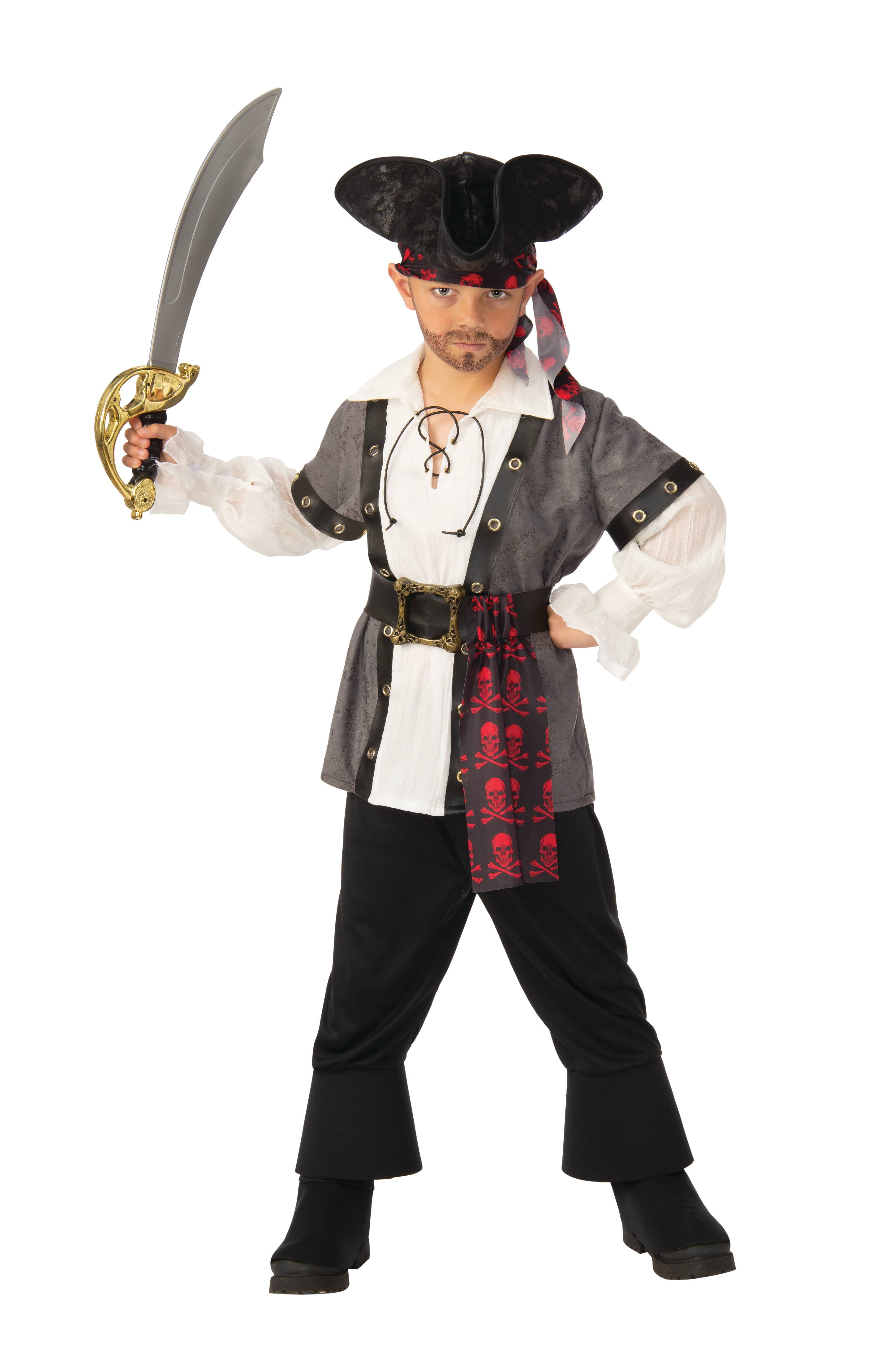 Boys Pirate Halloween Costume S, Black - Walmart.com