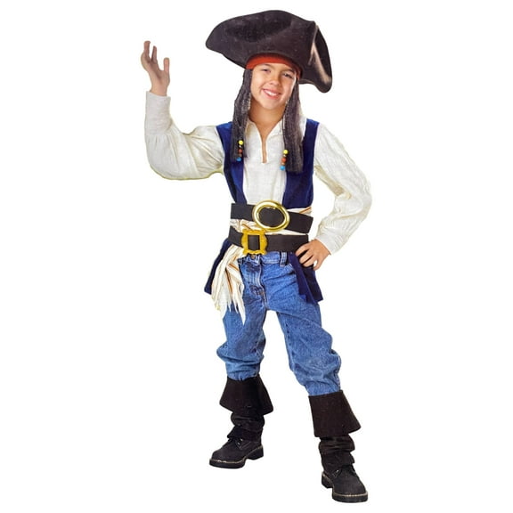 Boys Pirates Of The Carribean Captain Jack Sparrow Halloween Costume Small 4-6