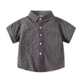 thumbnail image 1 of Boys Plaid Shirt Long Sleeve Casual Button Down Shirt For Kids Soft Stylish School Outfit Apparel, 1 of 9