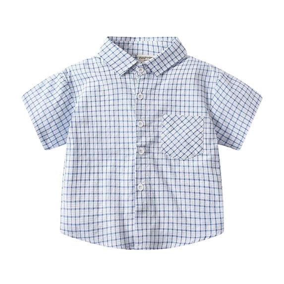 Boys Plaid Shirt Long Sleeve Casual Button Down Shirt For Kids Soft Stylish School Outfit Apparel