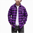 thumbnail image 1 of Boys Plaid Shirts Long Sleeve Button Down Flannel Shirt Casual Tops Comfy Lapel Checkered Shirt Tops For Kids,Flannel Shirt Boys 10-11 Years, 1 of 7