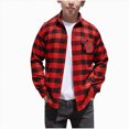 thumbnail image 1 of Boys Plaid Shirts Long Sleeve Button Down Flannel Shirt Casual Tops Comfy Lapel Checkered Shirt Tops For Kids,Flannel Shirt Boys 12-13 Years, 1 of 7