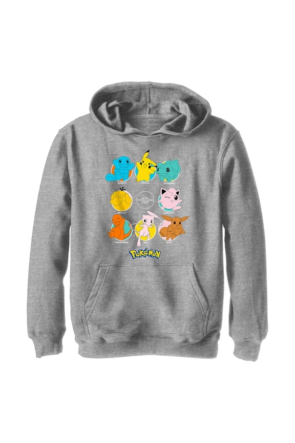 Boys Pokemon Character Circles Lightweight Hoodie