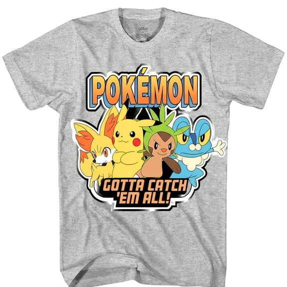 Pokemon Big Boys Charizard Short Sleeve T-Shirt - Pokemon Gotta Cath 'EM All Group T-Shirt