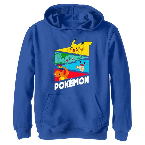 Boys Pokemon Colorful Starters Banners Lightweight Hoodie